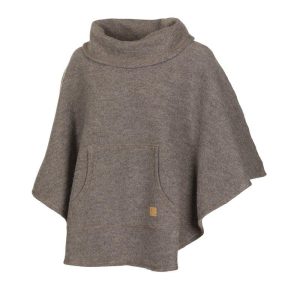 Ivanhoe Knitted in Sweden - NLS Humla | poncho van ongeverfde wol