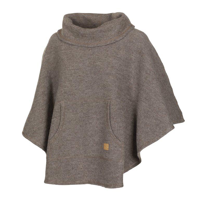 Ivanhoe Knitted in Sweden - NLS Humla | poncho van ongeverfde wol - Afbeelding 2