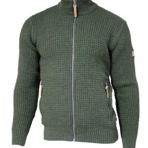 Ivanhoe Knitted in Sweden - Moritz FZ | wollen herenvest met rits
