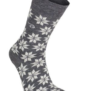 Ivanhoe Knitted in Sweden - Wool sock Snowflake | wollen sokken