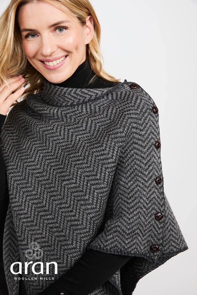 Aran Woollen Mills - B814 | poncho - Afbeelding 4