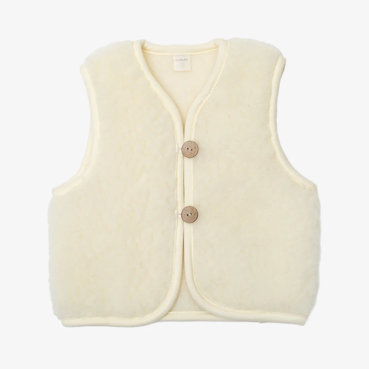 Flokati - Panda vest | kinderbodywarmer van merinowol - Afbeelding 2