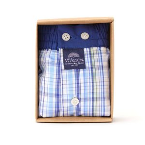 Mc Alson boxershort met binnenbroek – M5111 Geruit blauw