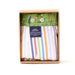 Mc Alson boxershort met binnenbroek – M5116 – Gestreept groen en blauw