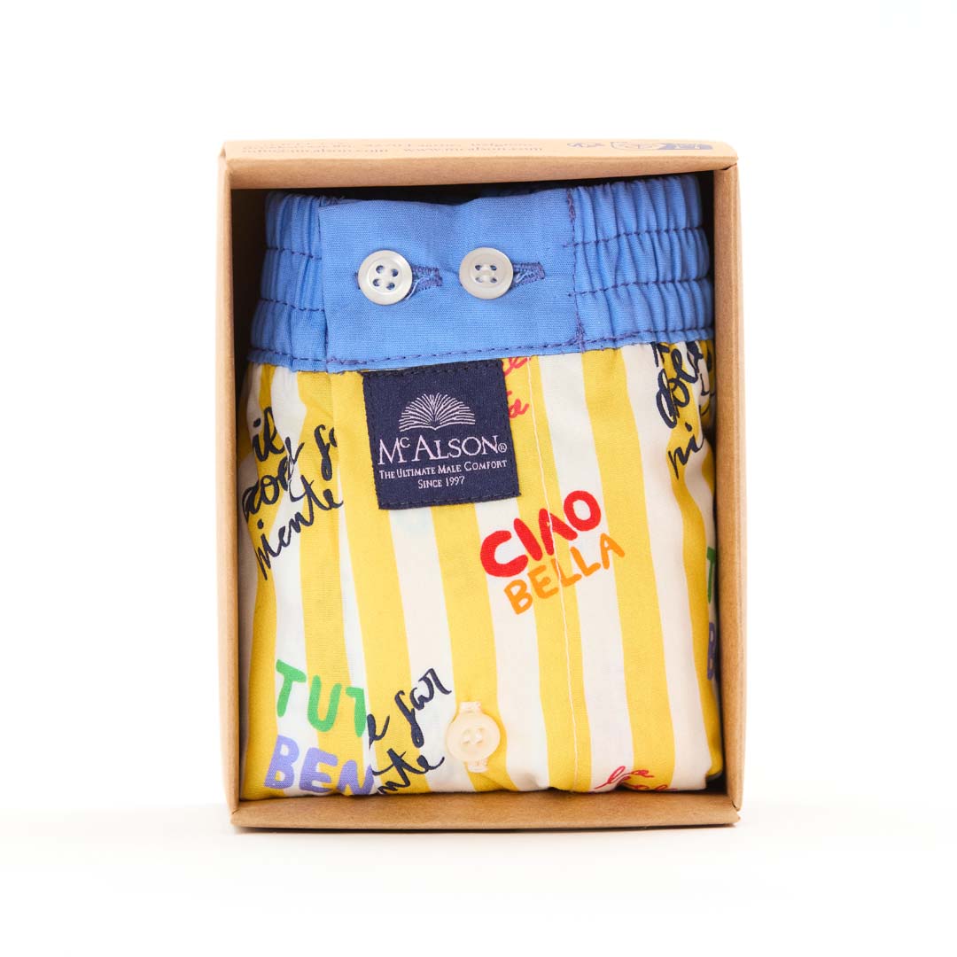 Mc Alson boxershort heren M5350- geel/blauw Ciao - Afbeelding 4