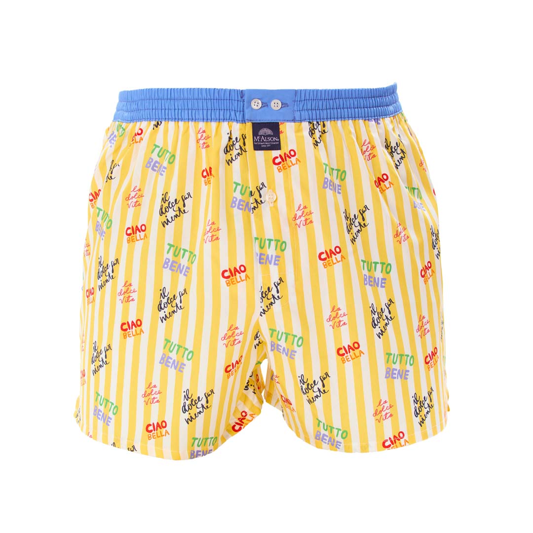 Mc Alson boxershort heren M5350- geel/blauw Ciao