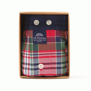 Mc Alson boxershort heren M5231 – Checkered navy / green/ red