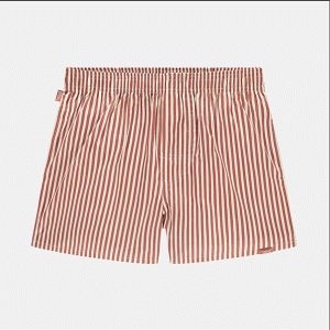Pockies Organic Boxershort Pocketless – Terracotta Striped