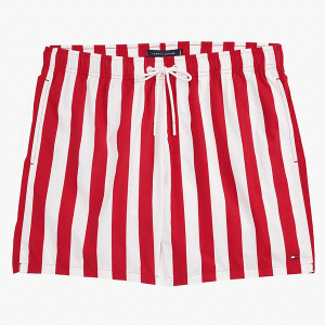 Tommy Hilfiger middellange zwemshort – rood witte streep