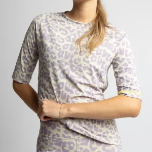 Activewear Half Sleeve T-Shirt leo splashes lavender/grey