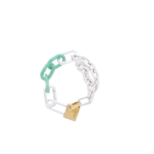 Heren Stone Chain Padlock Bracelet S