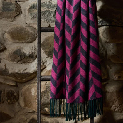 Tweedmill - Wide Chunky Herringbone scarf | sjaal van lamswol - Afbeelding 3