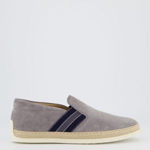 Heren Rafia Loafer Suede Grijs