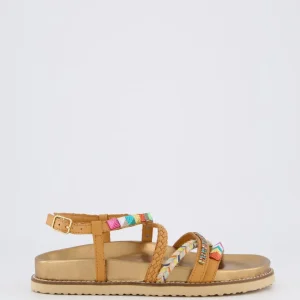 Dames Multi Straps Sandaal Beige