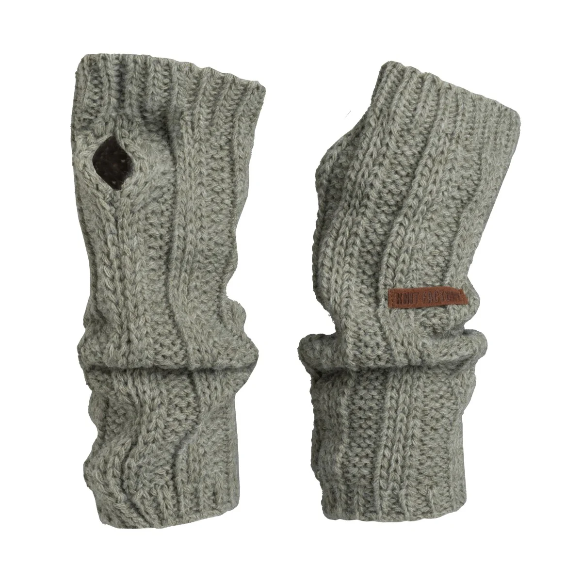 Knit Factory - Nica Armwarmers | gebreide polswarmers - Afbeelding 6